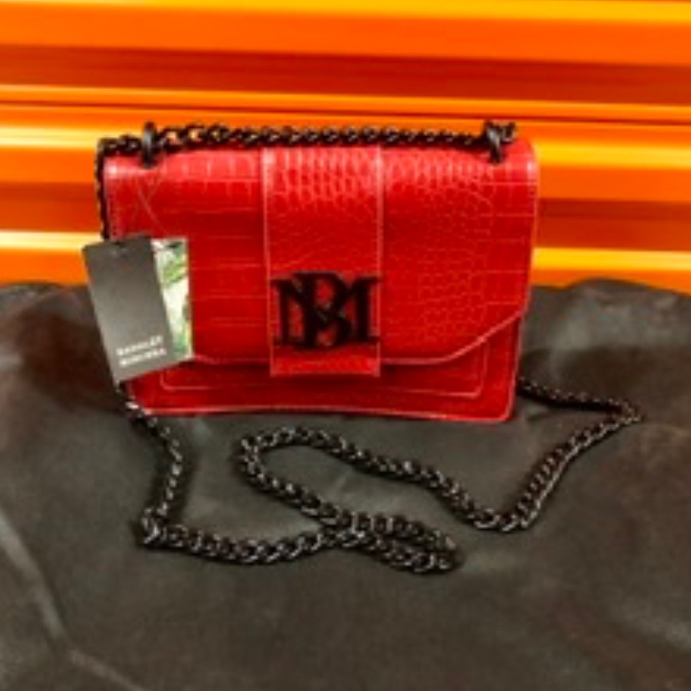 Badgley Mischka Crossbody Red Logo Bag, S, NWT